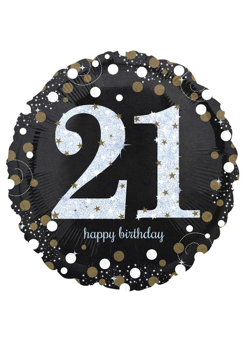 Gold Sparkle 21st Birthday Balloon