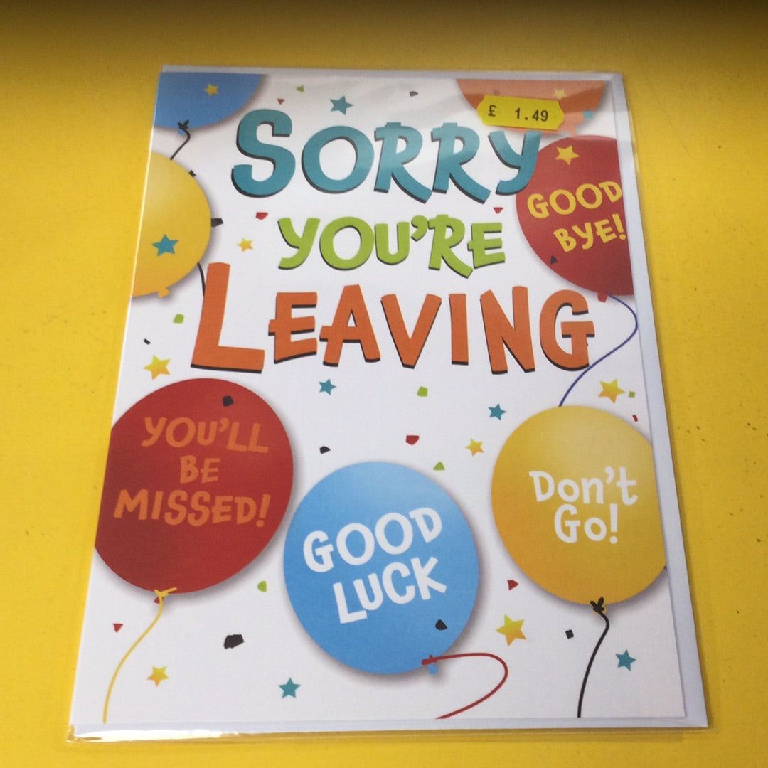 Sorry You're Leaving Card — Party Britain