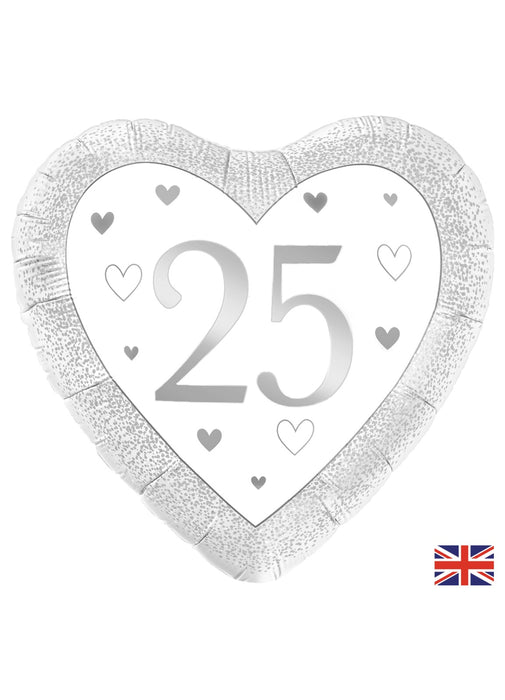 25th Anniversary Heart Foil Balloon