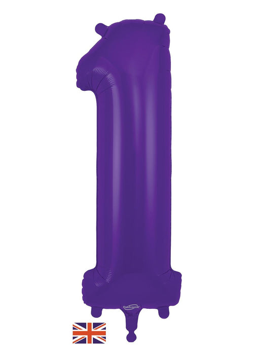 Number 1 Purple Foil Balloon