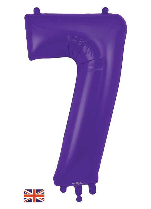 Number 7 Purple Foil Balloon