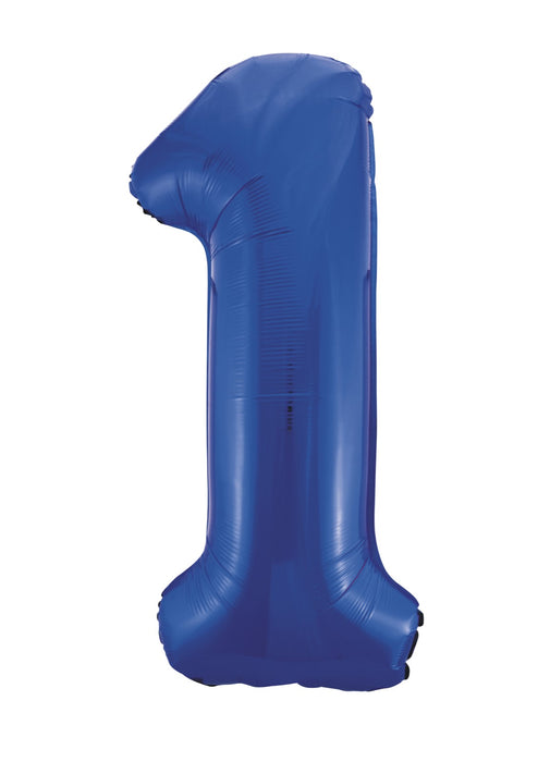 Number 1 Blue Foil Balloon