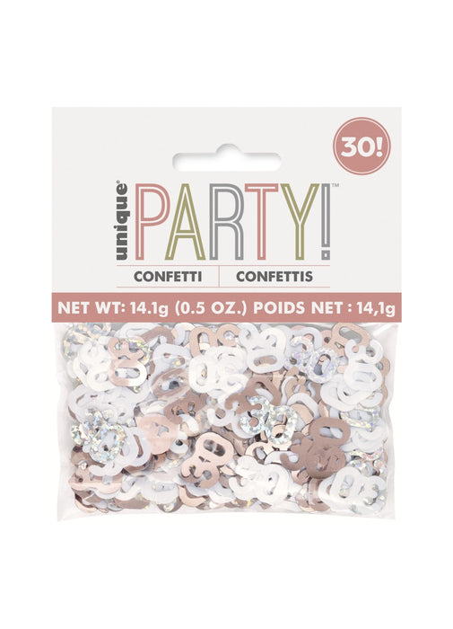 Rose Gold Glitz Age 30 Confetti