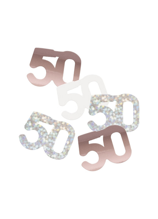 Rose Gold Glitz Age 50 Confetti