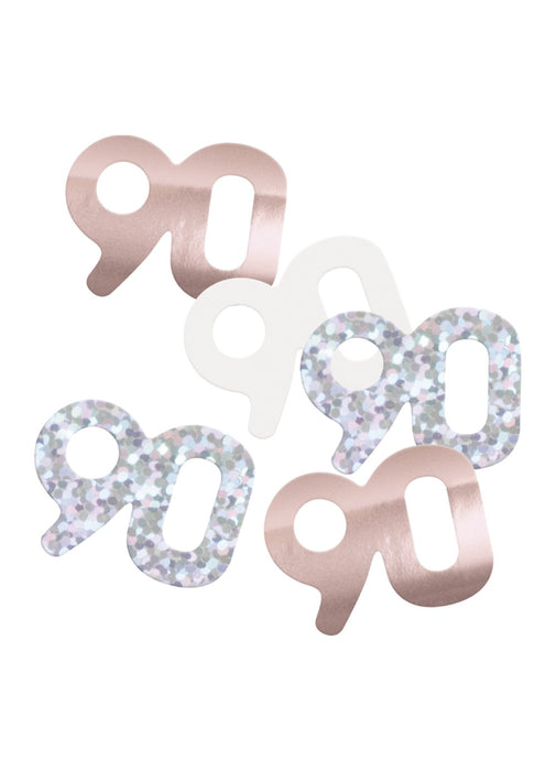 Rose Gold Glitz Age 90 Confetti