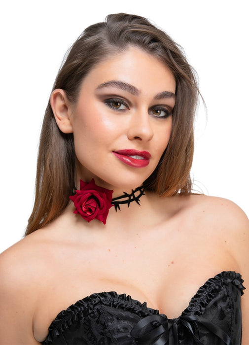 Red Rose & Thorn Choker