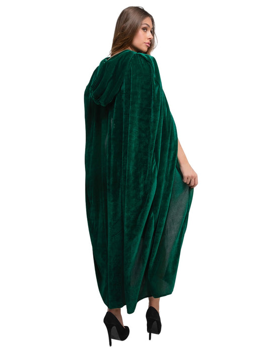 Green Velvet Hooded Cloak