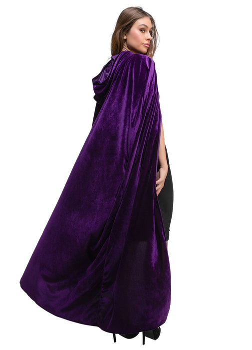 Purple Velvet Hooded Cloak