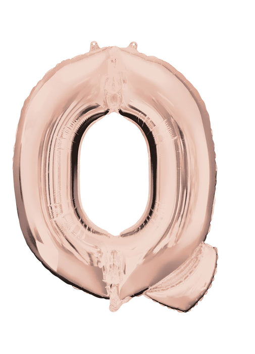 Letter Q Rose Gold Supershape Balloon