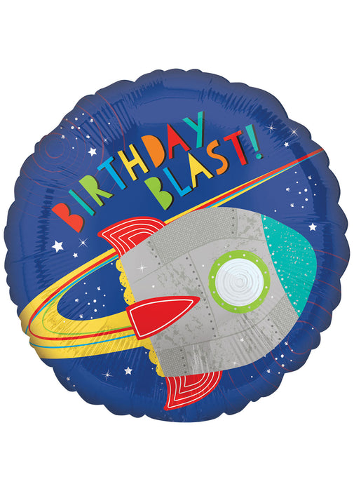 Blast Off Birthday Foil Balloon