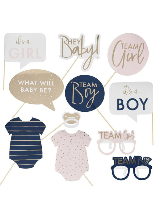 Gender Reveal Photo Booth Props