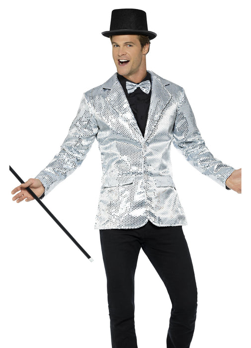 Silver Sequin Jacket Adult