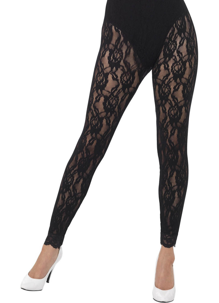 80's Black Lace Leggings