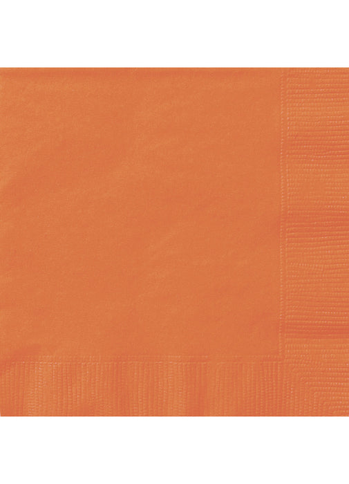 Orange Party Paper Napkins 20pk